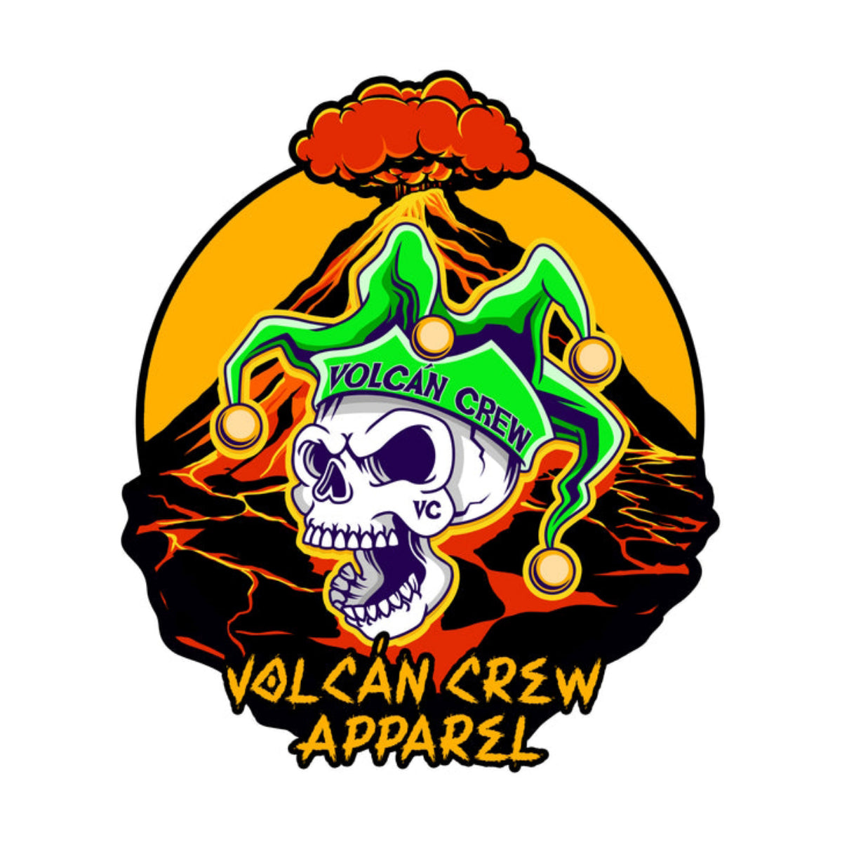 Volcano Volcán Crew Apparel Sticker